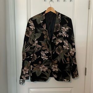 Tiki/Hawaiian tuxedo jacket/blazar